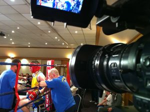  Three-times world champion Dennis Andries supporting amateur boxing in Berkshire this evening. © visionsport/John Gubba