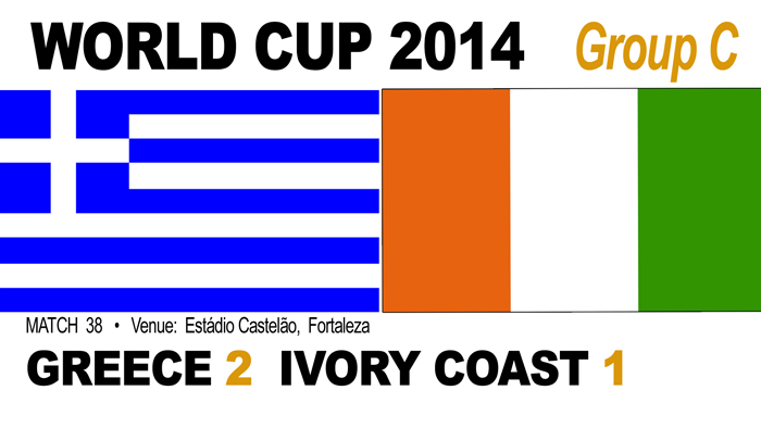 Greece 2-1 Ivory Coast