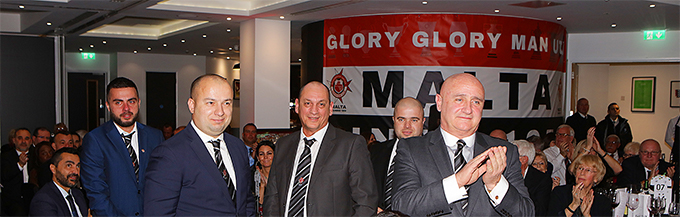 Members of the MUSC Malta committee take a bow at their Gala Dinner at Hotel Football