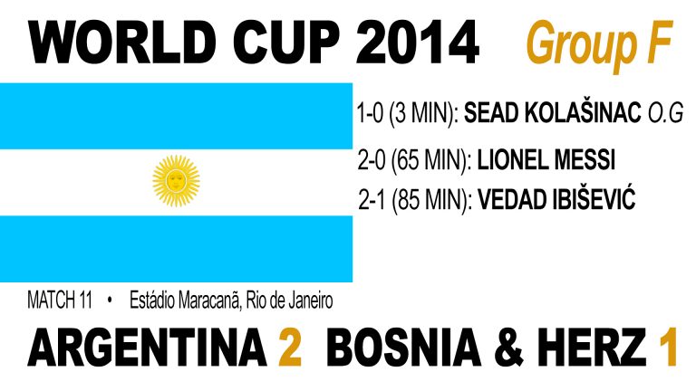 Argebtina 2-1 Bosnia & Herz