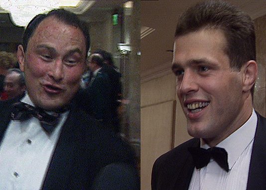 Brian Moore banter with Martin Bayfield