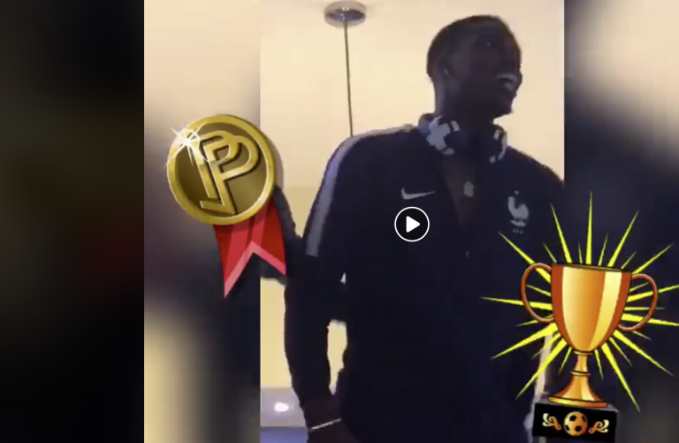 Pogba celebrates Word Cup win