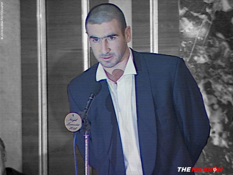 Eric Cantona accepts 1996 Footballer of the Year Award